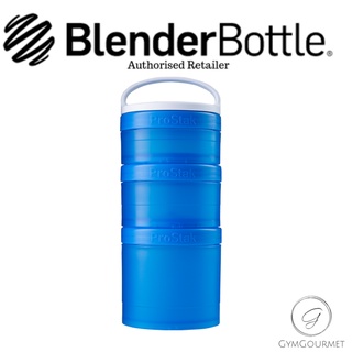 GoStak 2 Piece Starter Containers Blender Bottles Blue 150cc qne