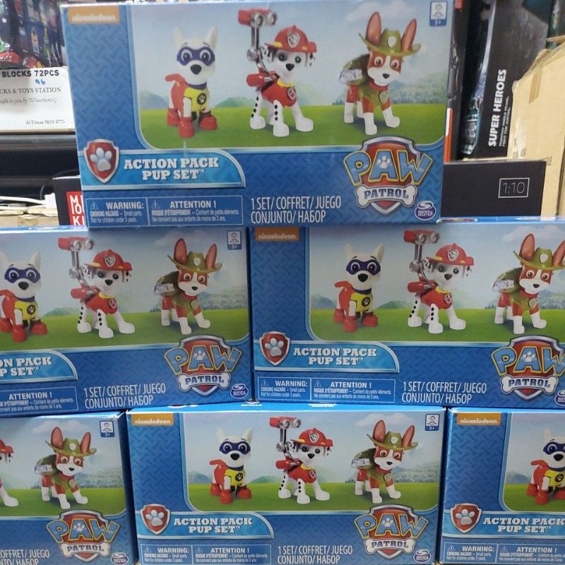 Paw patrol deals action pup set