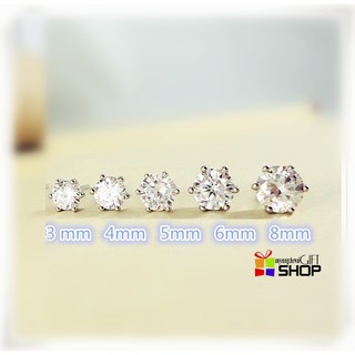 12 Pairs Plastic Earrings for Sensitive Ears, Plastic Post Stud Earrings, Star Heart Birthstone Cubic Zirconia CZ Stud Earrings for Women 3mm 4mm 5mm