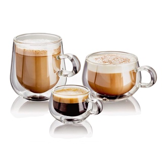 1pc, Double Wall Glass Cups, Insulated Espresso Mugs Glasses For Tea,  Espresso Coffee, Latte, Cappuccino, Cafe, , Milk, Heat Resistant Glasses,  Summer Winter Drinkware