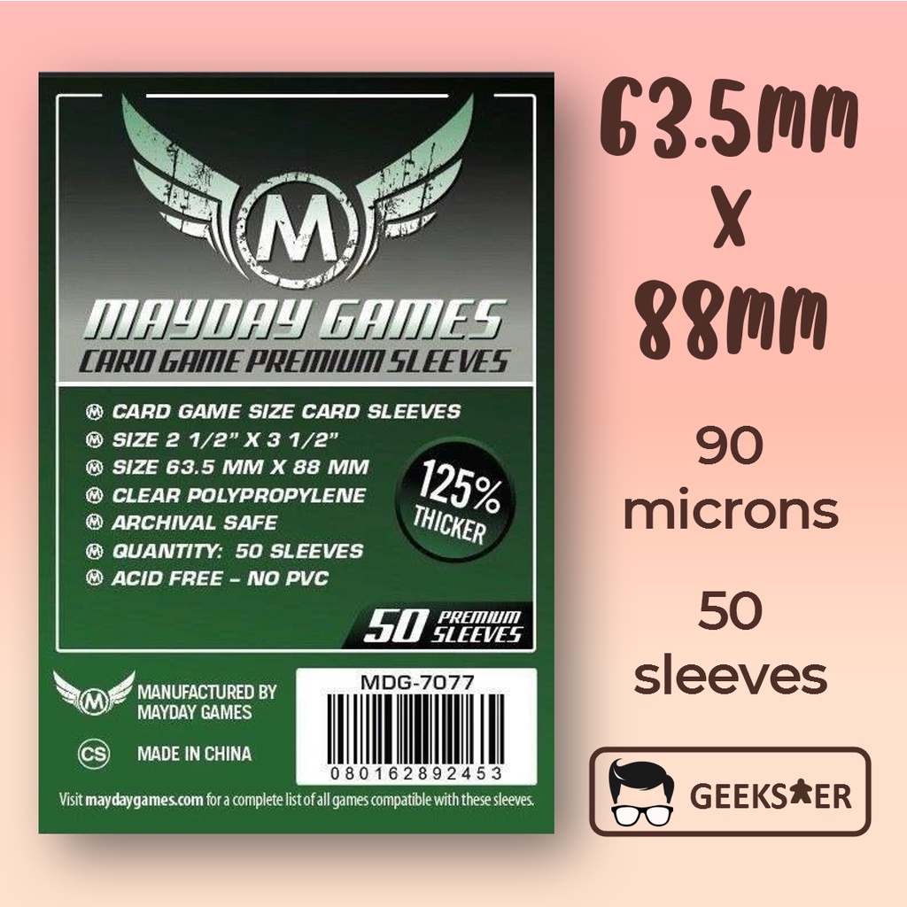thumbnail image 2 of Mayday Games Premium Card Sleeves – 56mm X 87mm, Purple, 50 Count (USA) 2 of 6
