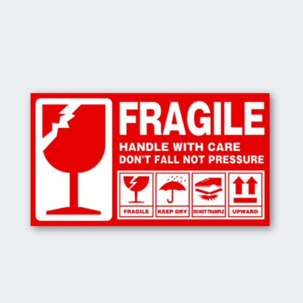 SG READY STOCK Fragile sticker 9x5cm 13x7cm / handle with care sticker ...