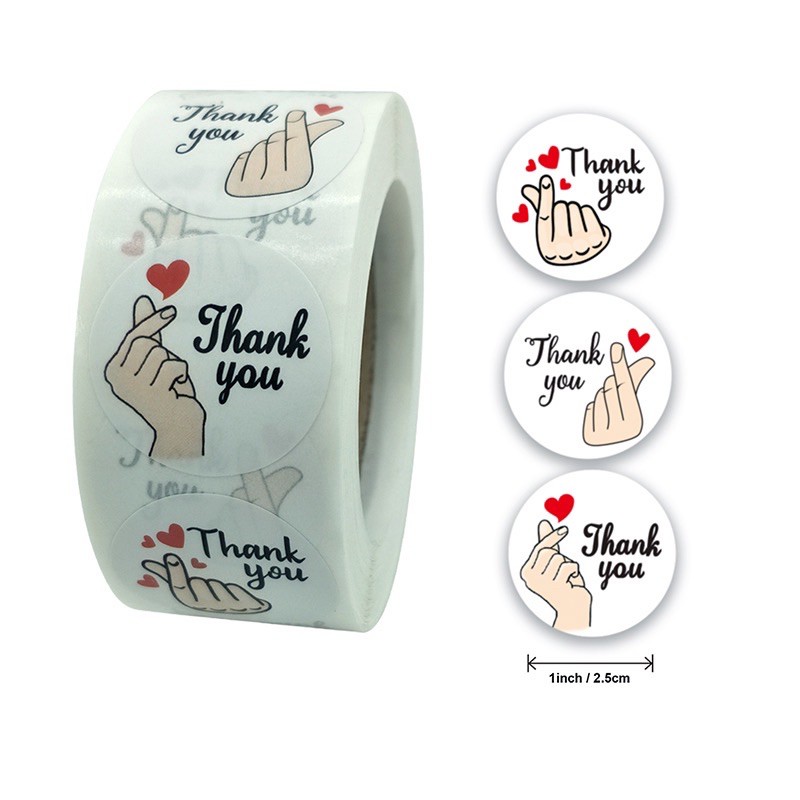 thank you Stickers (Sold In 20 Pieces/100 Pieces) | Shopee Singapore