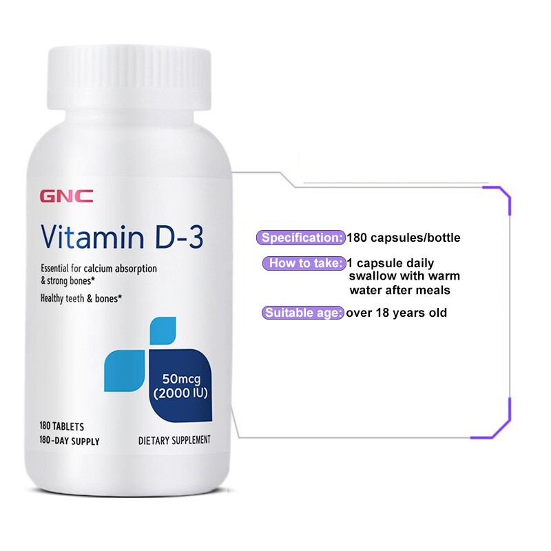 The United States imported 2000IU NC vitamin D3 tablets help calcium absorption 180 tablets/2000
