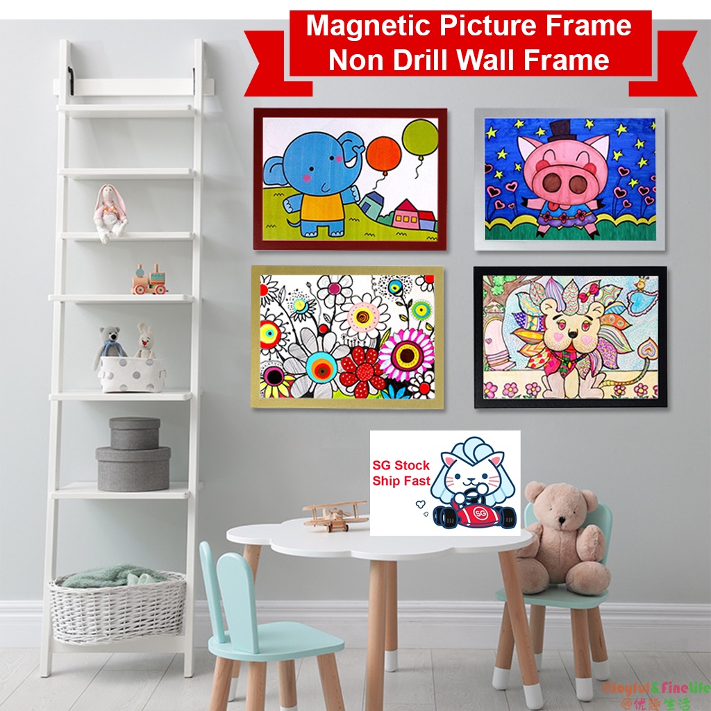 ?LOCAL SELLER?A4/A3 Magnetic Picture Frame Framed Wall Art Poster Photo Certificate Photoframe Painting Transparent Deco