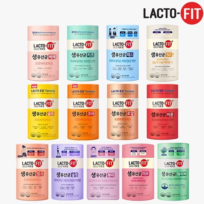Lacto-FIT Probiotics 13 Types Gold Kids bebe Immun Beauty Eve Fiber Baby pass 50+ Core Royal slim fiver