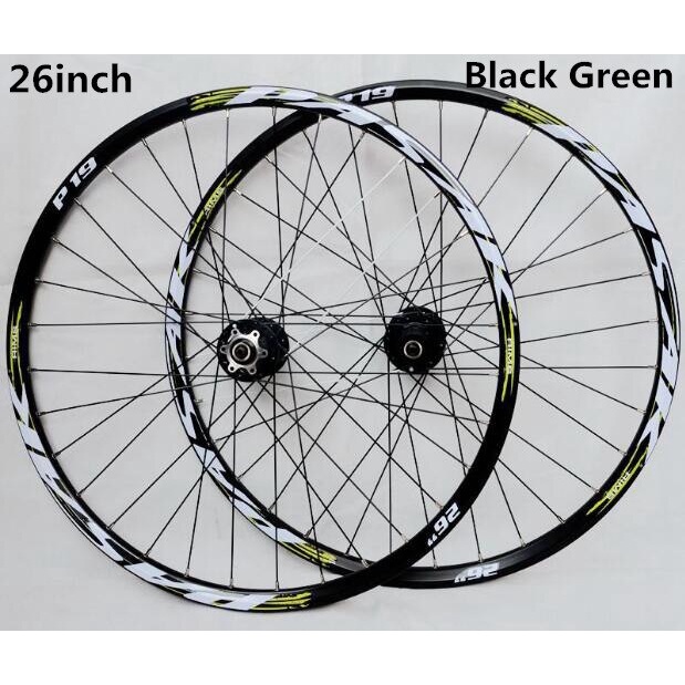 ZCXBHD 24" Mountain Bike Wheelset - Disc Brake, Quick Release, 32H Alloy Rims, Fits 7-12 Speed