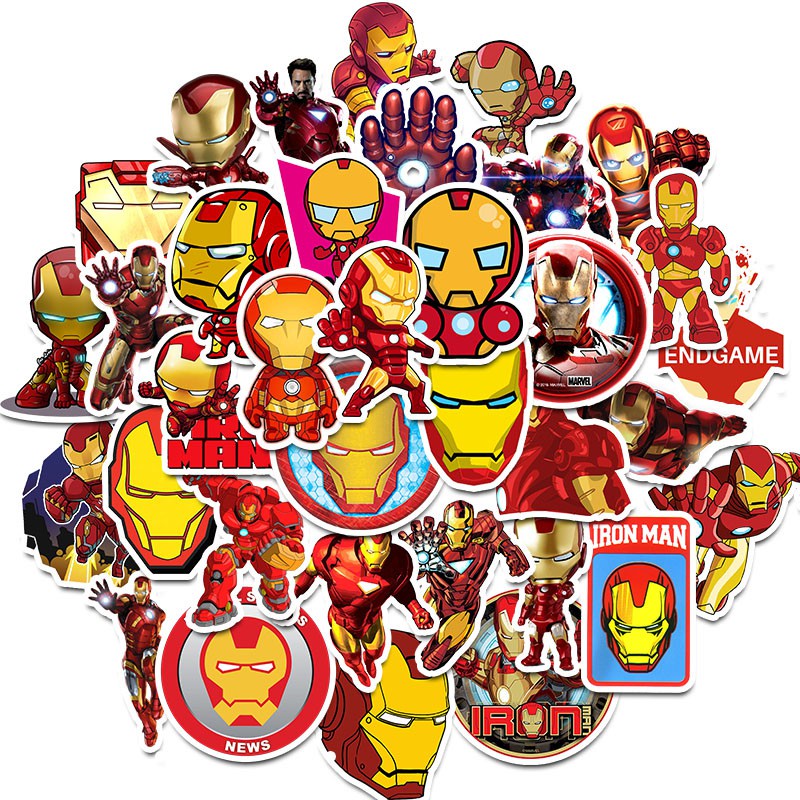 [LARGE STICKER]35Pcs Marvel series Super Heroes Stickers Ironman