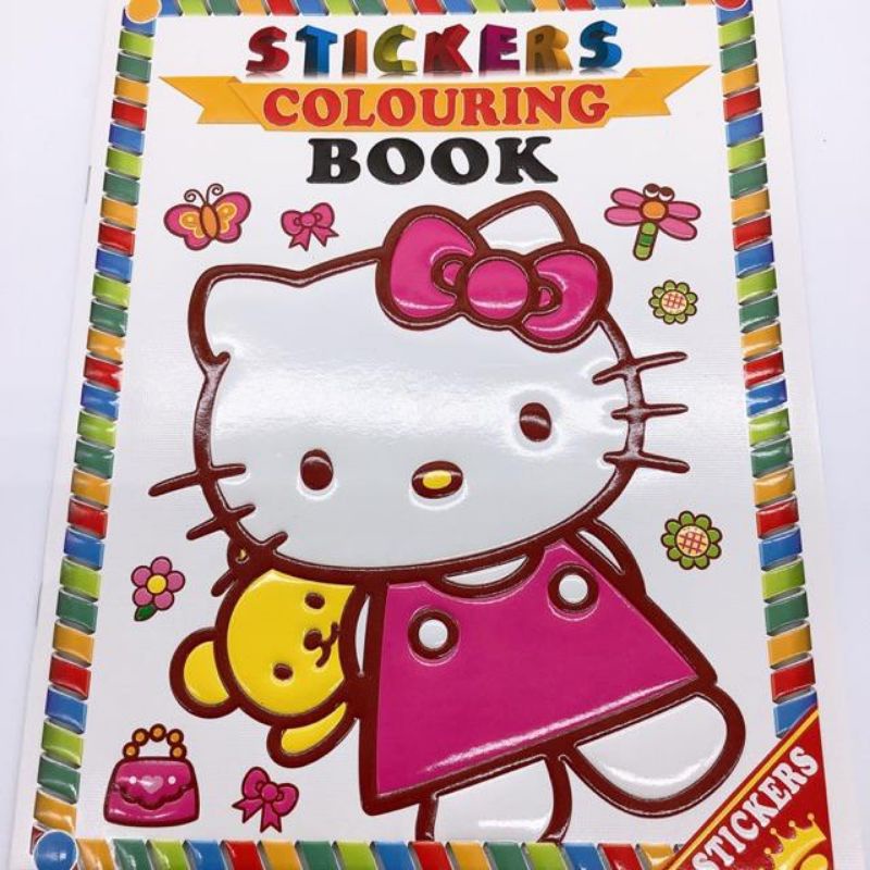 Hello Kitty Coloring Book & Sticker Stickers Coloring Book | Shopee ...