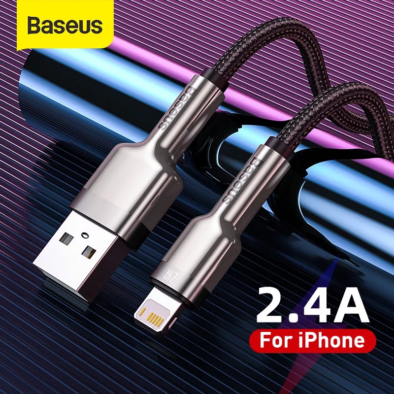 Baseus USB Cable for iPhone 14 Pro Max 2.4A Fast Charging Cable Charger for iPad air