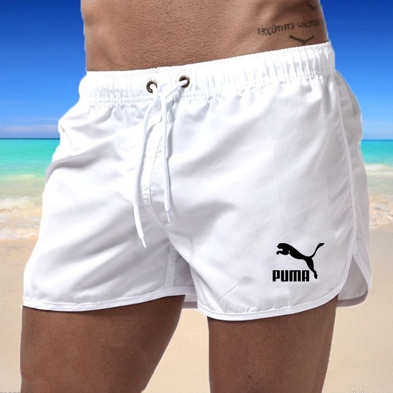 New Men's Shorts Beach Shorts Swim Trunks 9 Colors Loose Short | Shopee ...