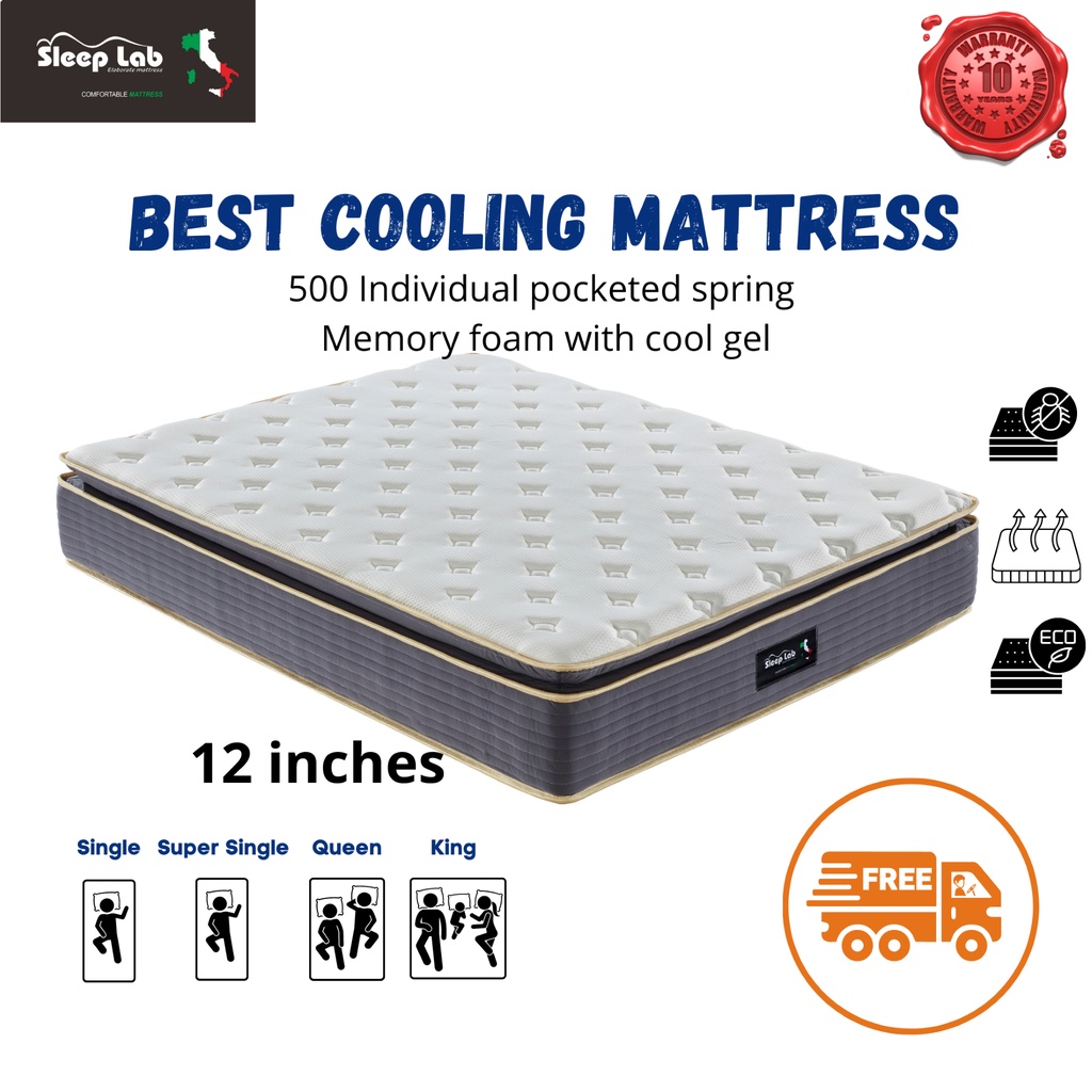 Same day delivery / Sleeplab Luxe / Individual pocketed spring cooling ...