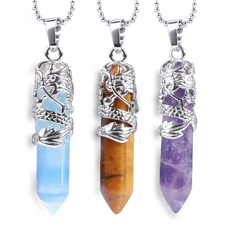 Quartz crystal hot sale pendant necklace