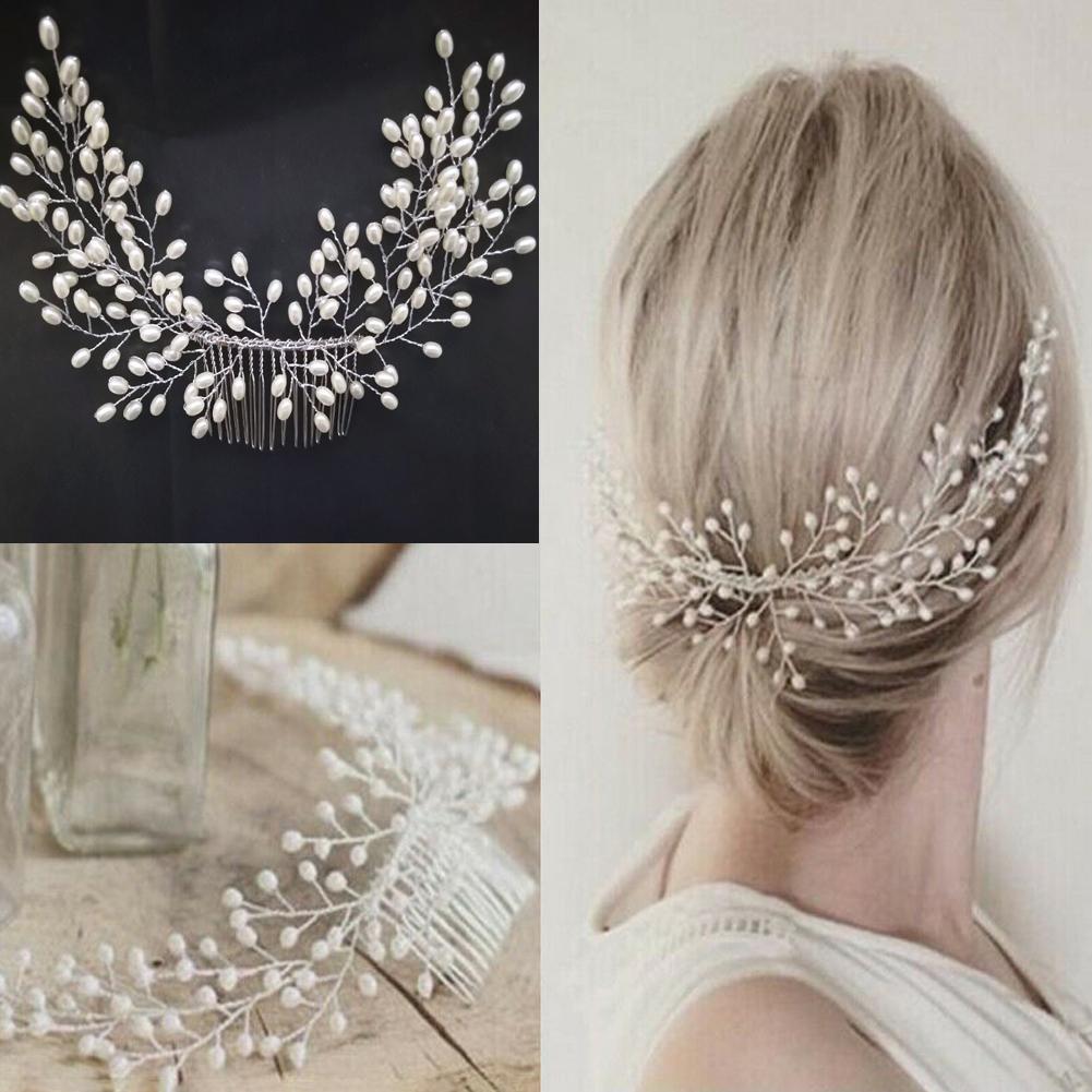 Fashion Bride Bridal Hair Comb Wedding Headwear Women Pearl Hair Accessories