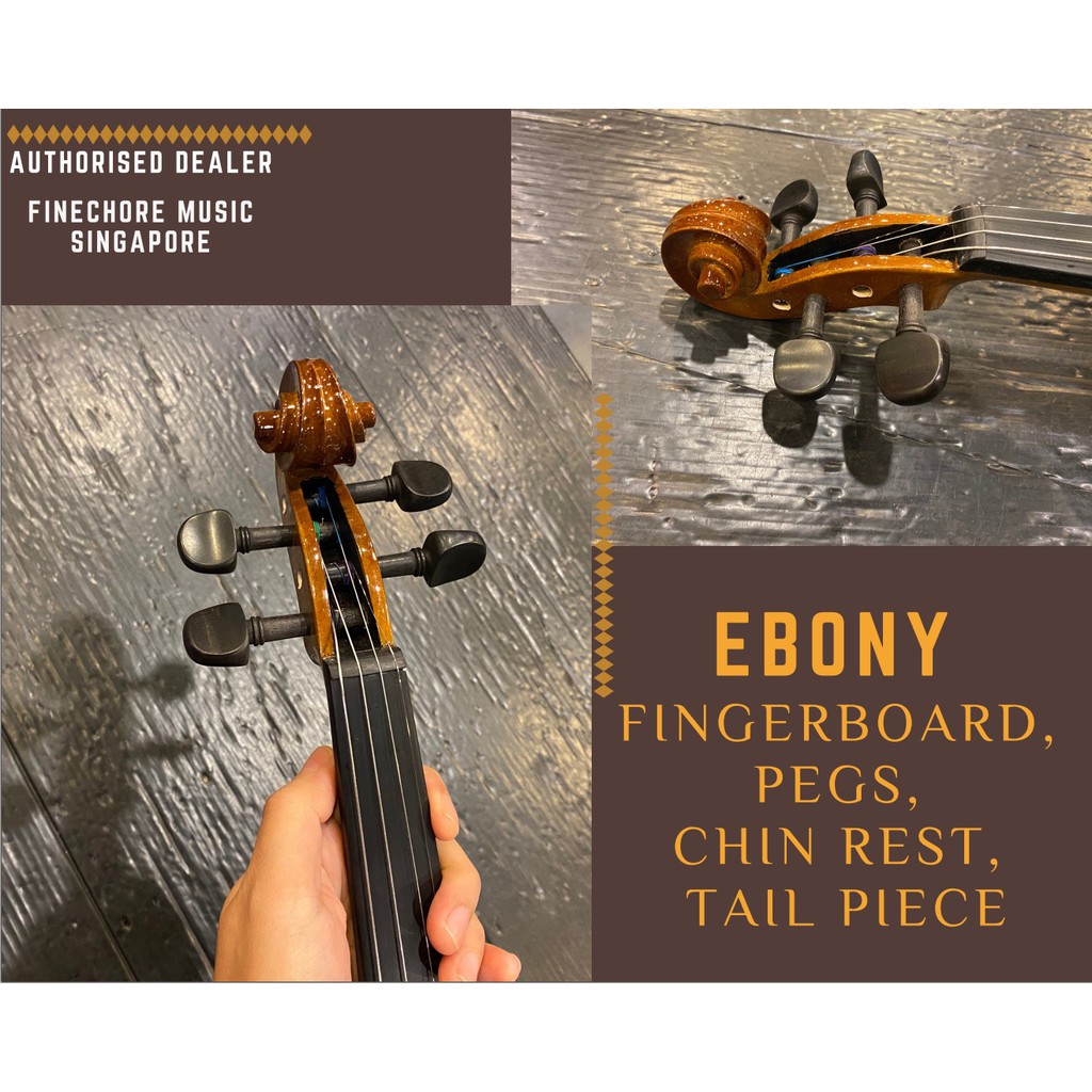 Ready Stock SG】Synwin Student Acoustic Handcrafted Violin Outfit