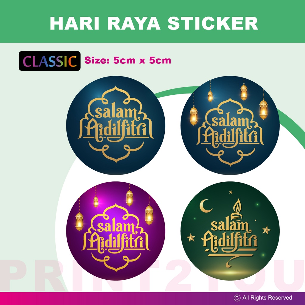 [100PCS] Hari Raya Stickers, Mirrorkote Sticker | Shopee Singapore