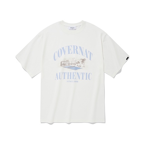 [COVERNAT] 22 SS Athletic Ground T-Shirts (White) | Shopee Singapore