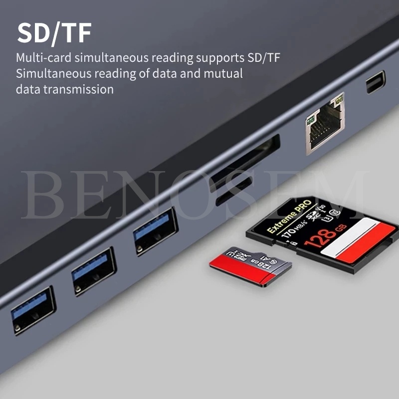 【Ready Stock】Benosem 3/4/5/6/7/11 in 1 USB Type C Hub Adapter Converter ...