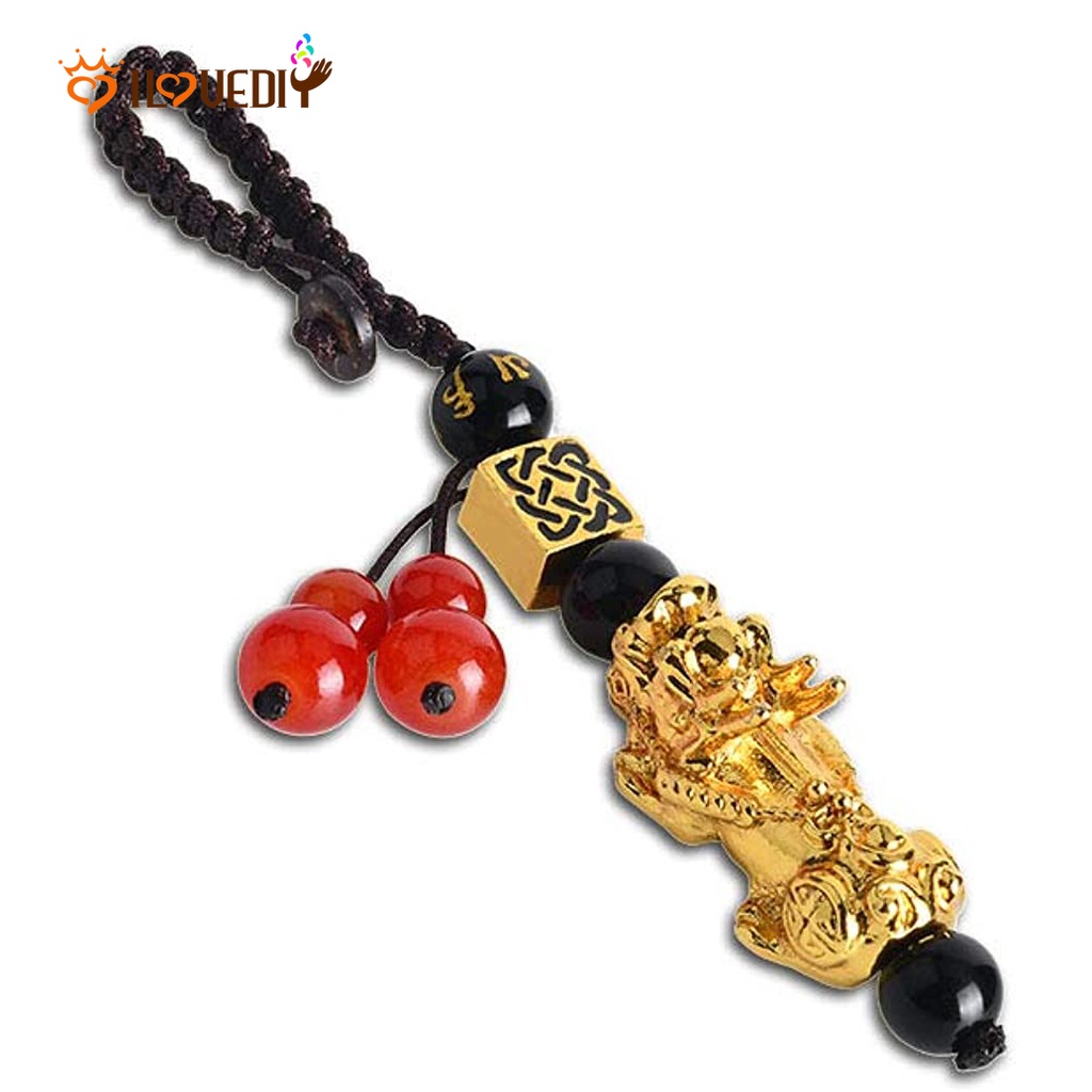 ''Feng Shui Pixiu'' Car Keychain Pendant / Men Women Wealth and Good