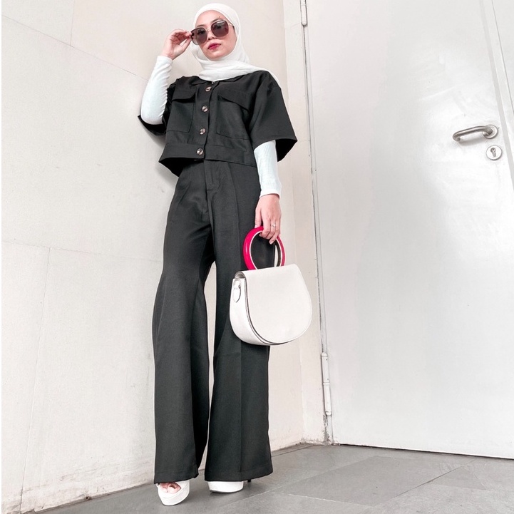 Michael's Collection - One Set Crop Top and Long Pants Syailendra