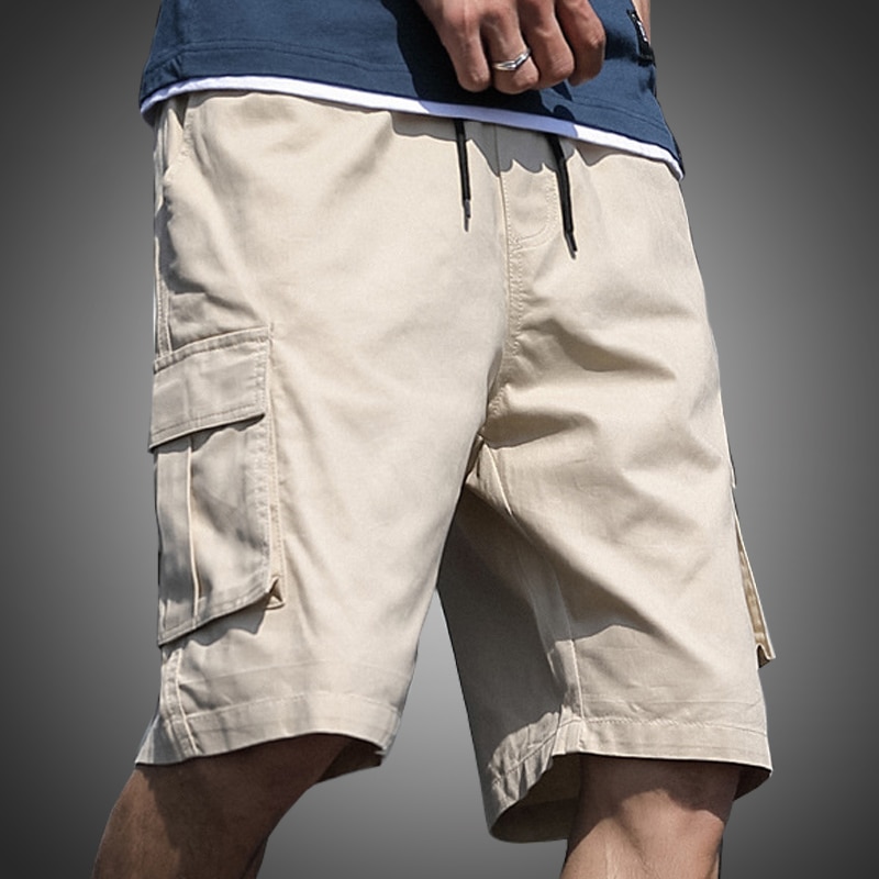 Summer Shorts Men Multi-Pockets Fashion Cargo Shorts High Street Male ...
