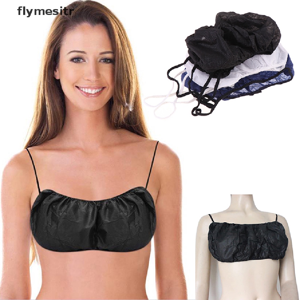50Pcs Women Disposable Bras Elastic Strap Spa Top Underwear Non