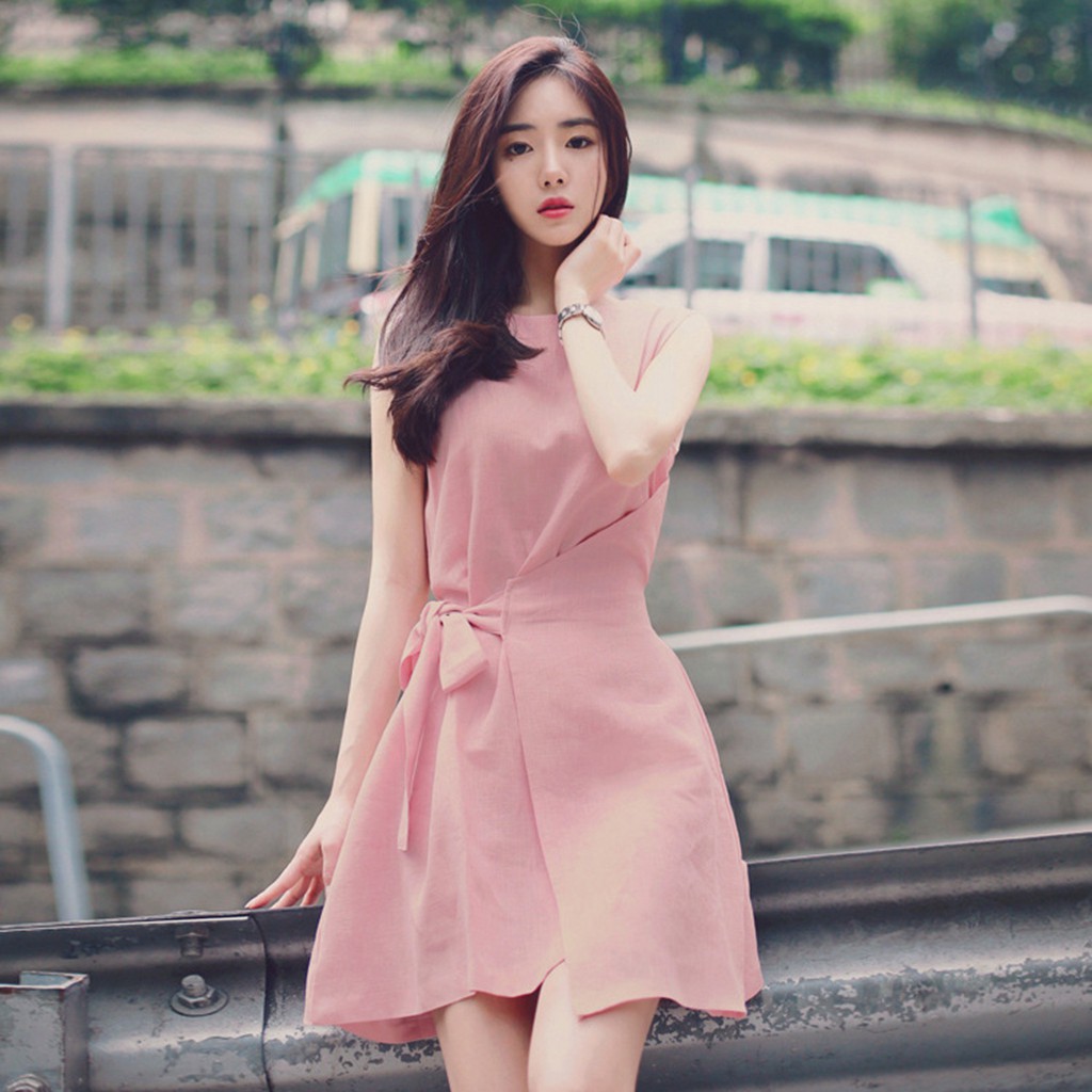 Pink korean outfit best sale