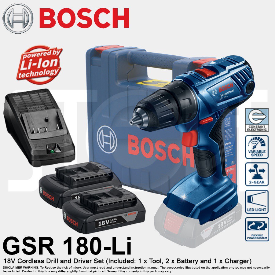 Bosch battery drill discount 18v