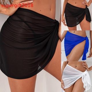 Women Sarong Soft Beach-wrap Swimsuit Cover Up Bikini Wrap Skirt Long Dress