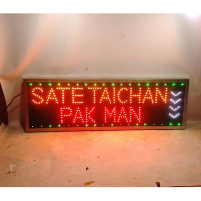 Outdoor led writing Satay taichan pak man 80x30 cm | Shopee Singapore