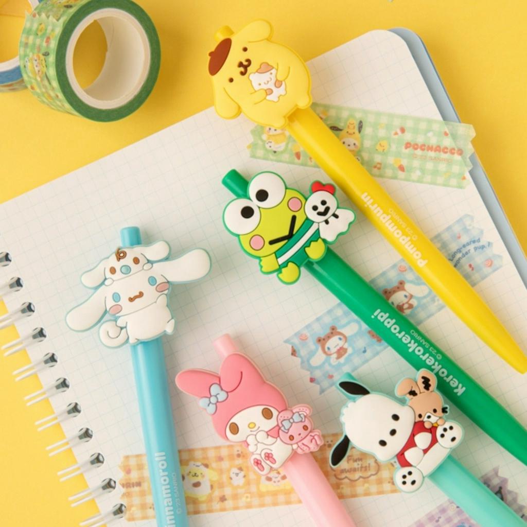 Japan Sanrio FriXion Ball Knock Erasable Gel Pen 5pcs Set - Hello Kitty