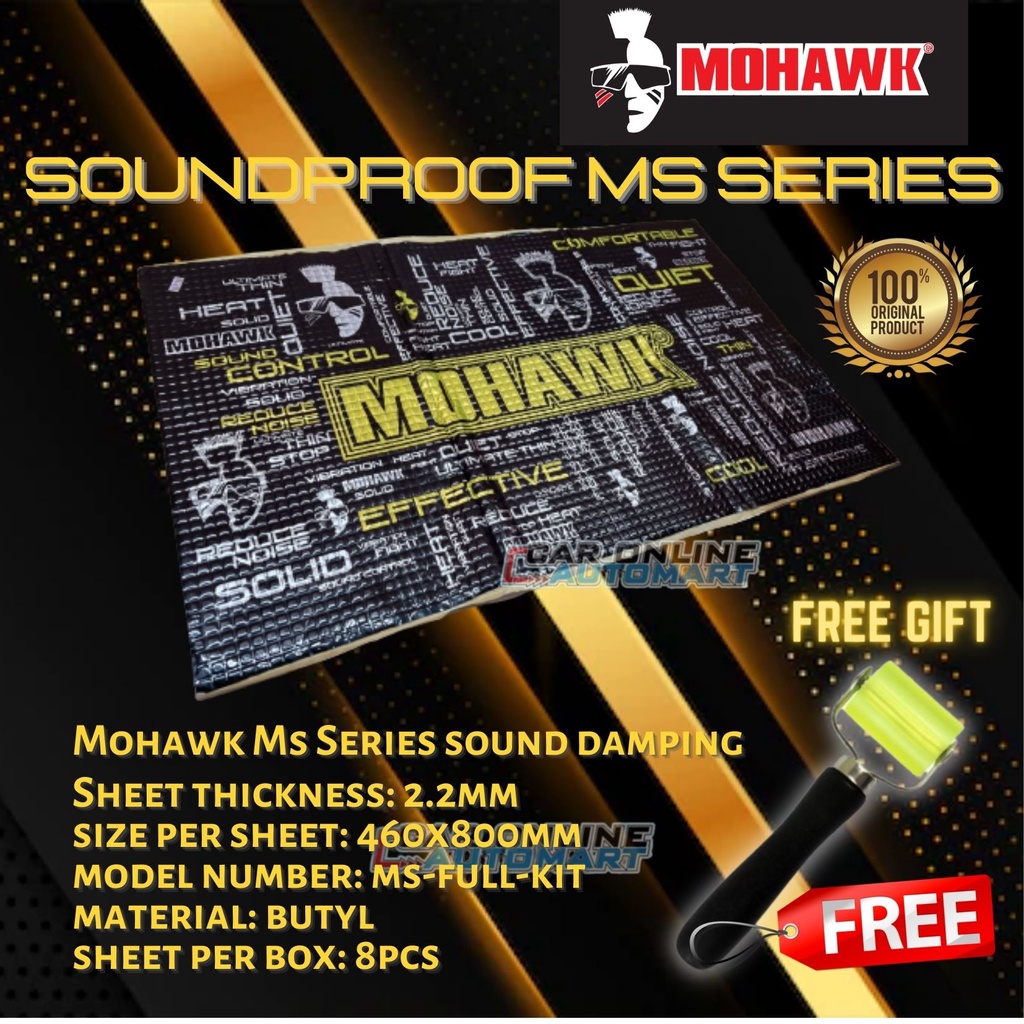 100% MOHAWK MS Series Sound Damp Sound Proof Car Sound Damping ...