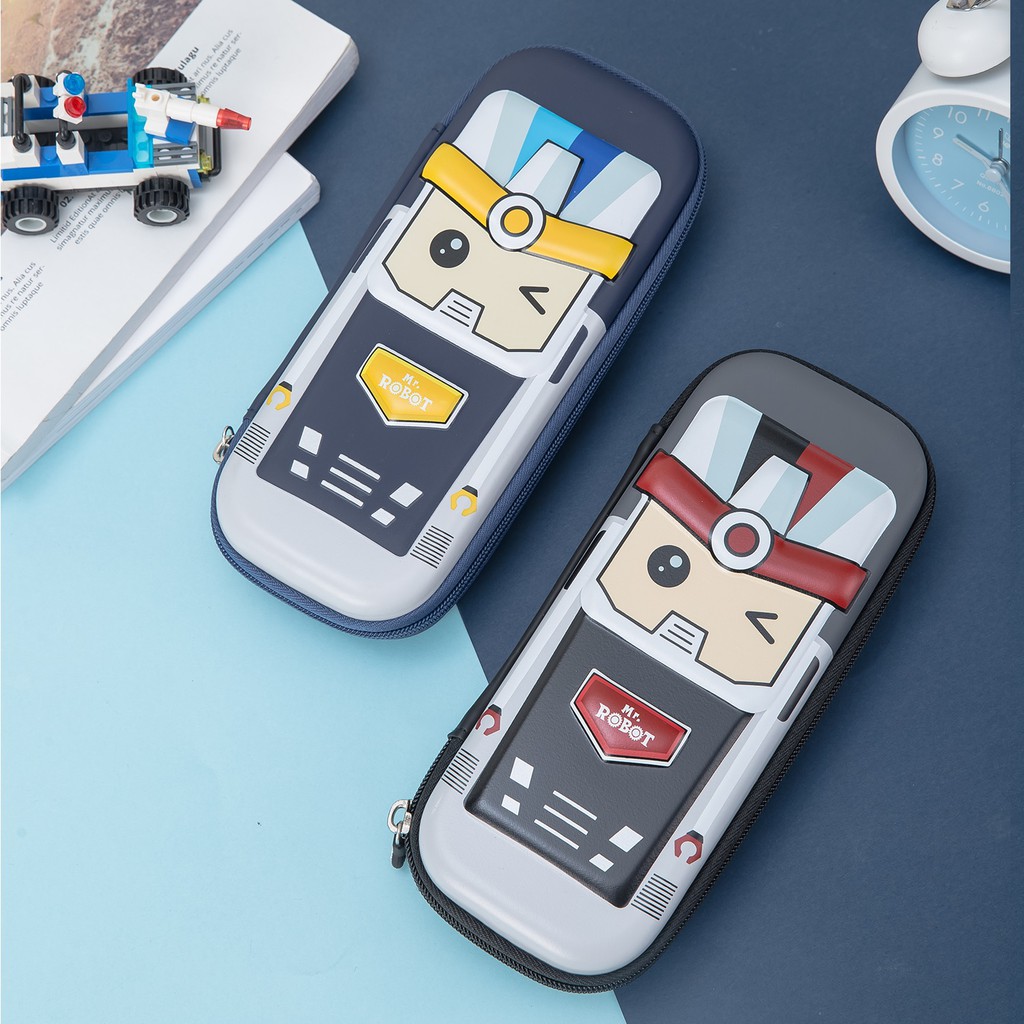 Deli Pencil Box Pencil Case Robot Design Cute Pencil Box 66854 Shopee Singapore