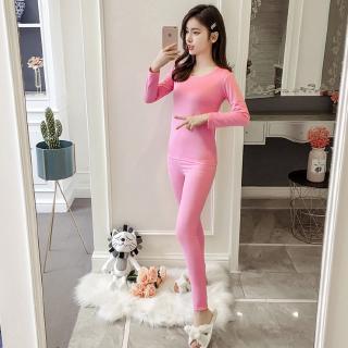 autumn Solid thin Thermal Underwear Women Slim Long Johns Winter Thermal  Set for Women