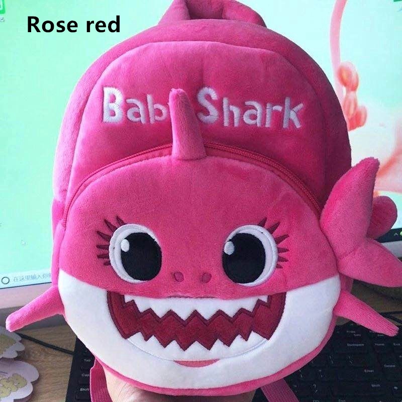 Baby Shark Kids Backpack Soft Plush Bags 19 23 10cm Shopee Singapore