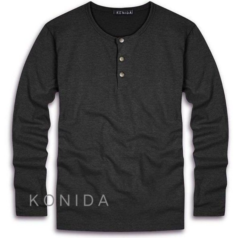 3 button-down t-shirts, men's long-sleeved plain t-shirts, button-down ...