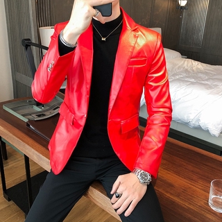 Red hot sale blazer jacket