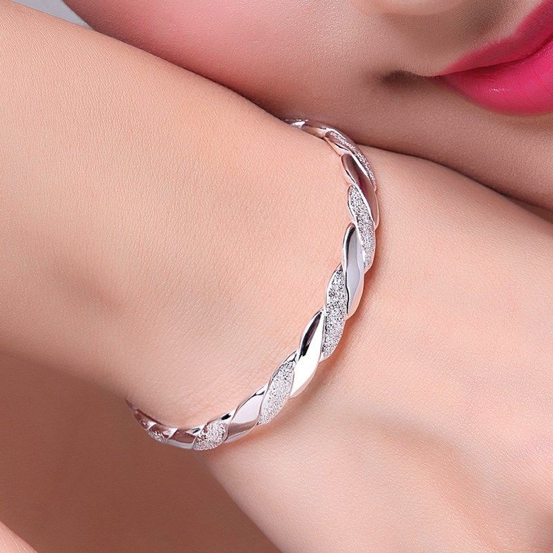 S999 Sterling Silver Bracelet Jewelry Bracelet girl friend thousand fus999纯银手镯饰品手链女闺蜜千足银不掉色情侣手环女友
