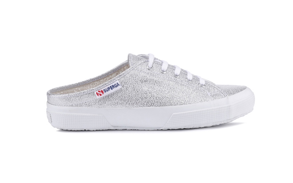 Superga Glitter LAME Silver Women s Mules Shopee Singapore