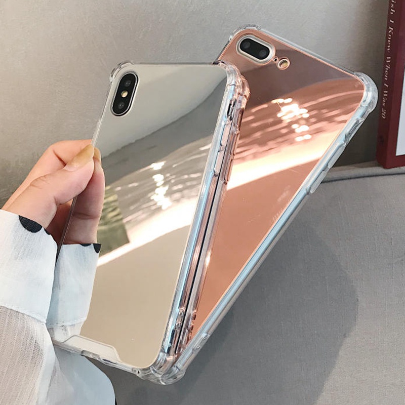 Apple Iphone 11 12 13 14 Pro MAX 6 6s 8 7 Plus 12 X XS Max XR SE 2020  Mirror Phone Case Soft Silicon Phone Back Cover