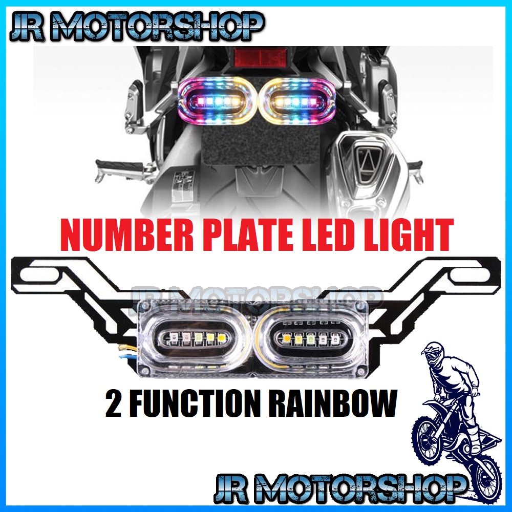 Number Plate LED Rainbow Two Flashing/Blinking Running Mode RGB FLASH