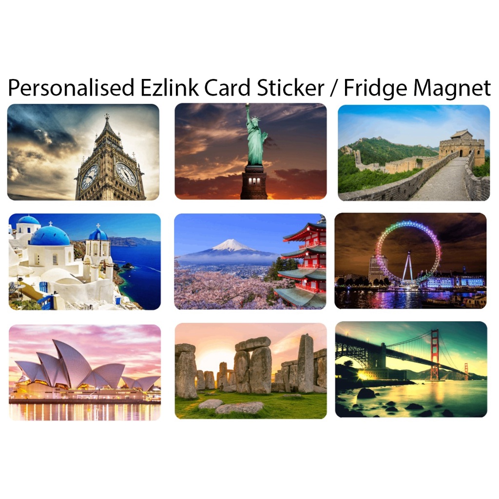 *Support Local* Personalised Ezlink Card Stickers / Fridge Magnet (Thin ...