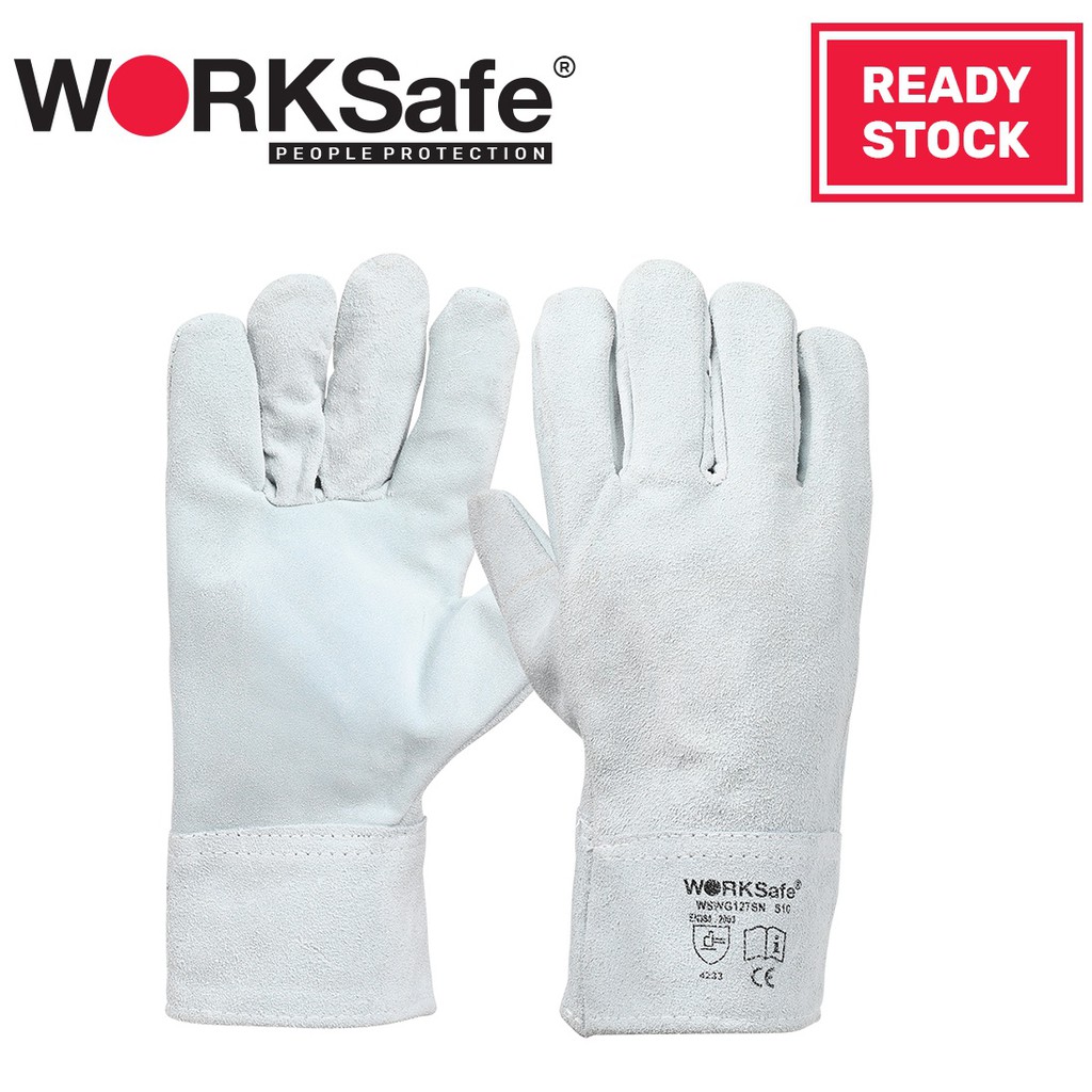 WORKSafe G127SN Split Leather Work Gloves, General Purpose Glove Resist