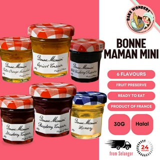 Bonne Maman Conserve 30g Mini Jams 6 - 60 Pack, Strawberry, Raspberry, Marmal