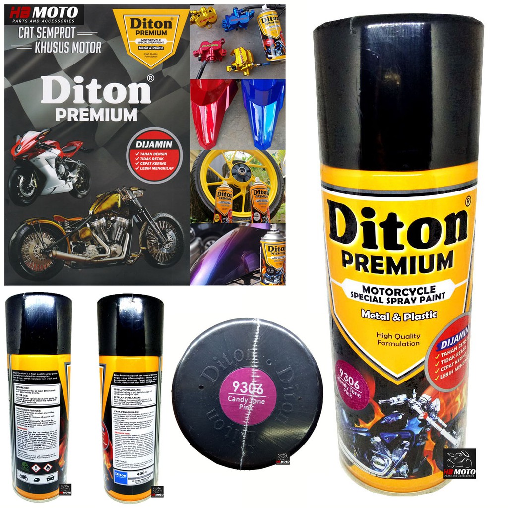 9300cc Premium Diton Spray Paint 9306 Candy Tone Pink 400cc Contents