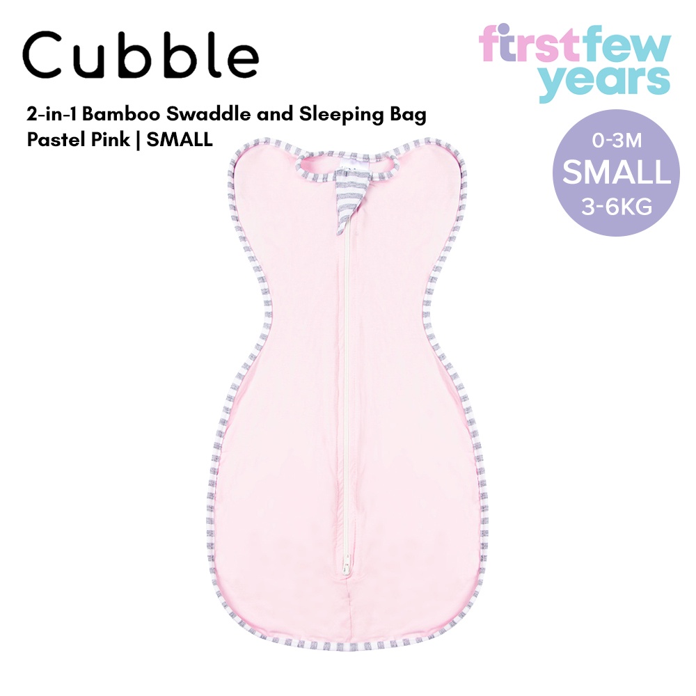 Cubble Baby Bamboo Swaddle and Sleeping Bag Arms Up Position Baby