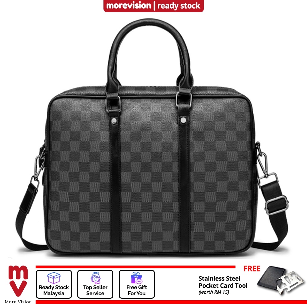 MV Bag Leather Business Sling Bag Casual Messenger Beg Shoulder Bag ...