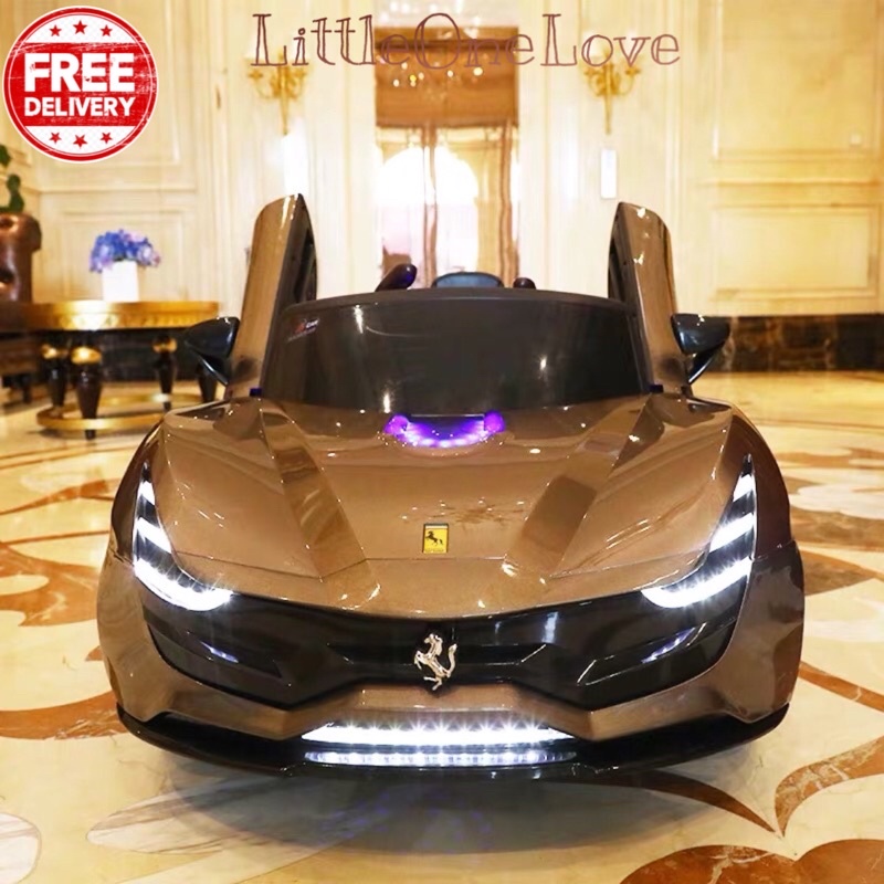 Ferrari Kids Electric Car with Remote Control Kid Drive Pedal Control Kid Ride on Car Kiddy Ride kid electric car Shopee Singapore