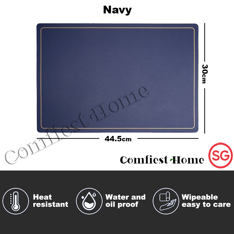 [SG Stock/Cheapest/High Quality]Waterproof Leather Placemat/Coaster,PU