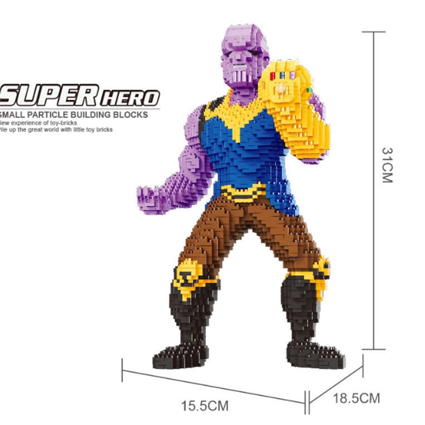 Marvel Avengers DIY Building Diamond Nano Blocks Toy Super hero Iron Man Thunder Thor Captain America Black Panther Shopee Singapore